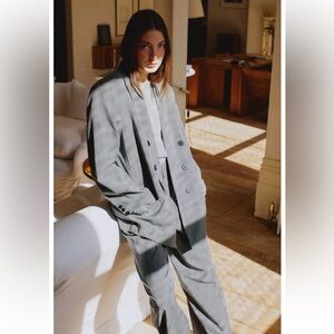 ZARA OVERSIZED PINSTRIPE BLAZER